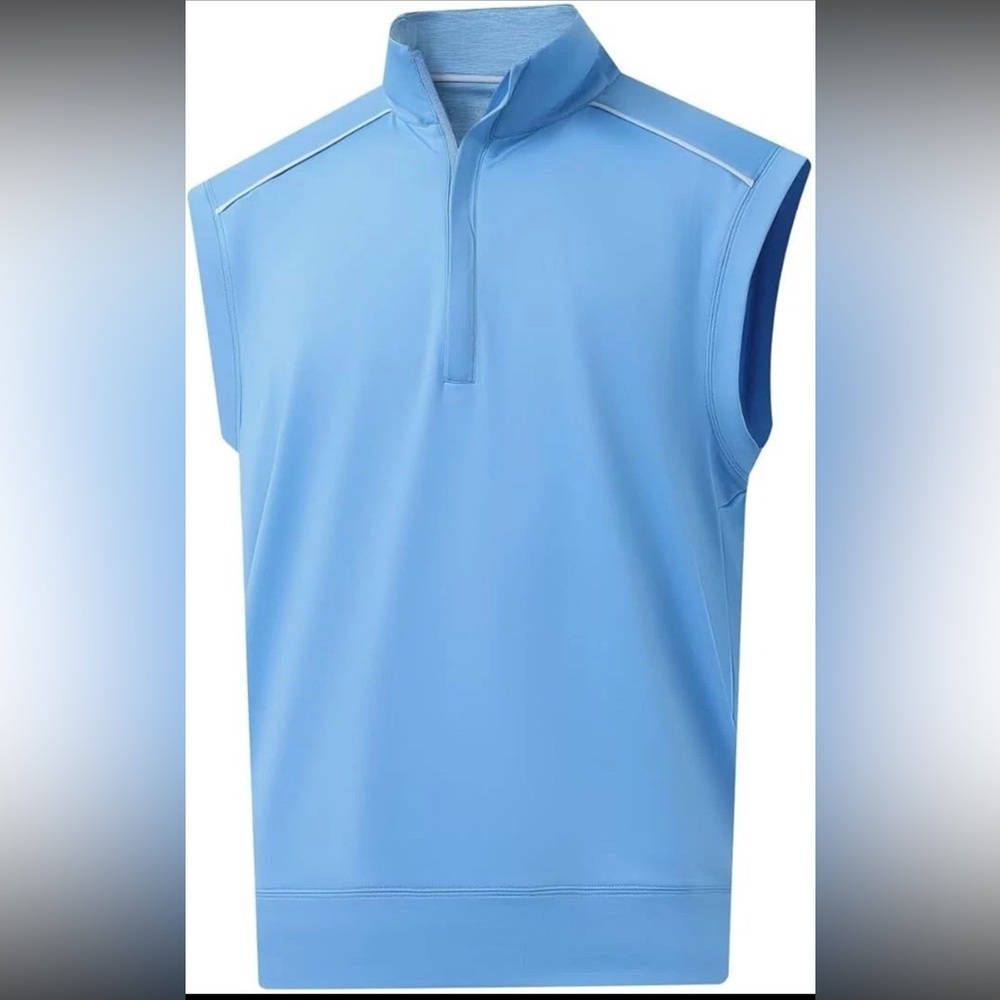 Men's Sleeveless Blue Polo Shirt